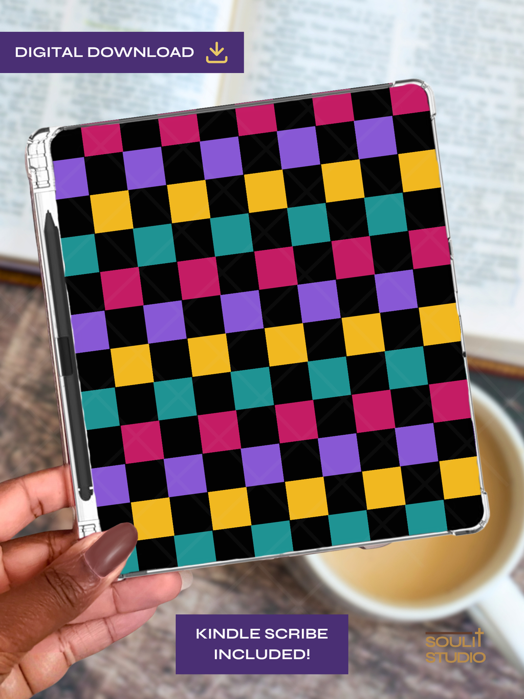 90s Nostalgia Checkers | Printable Kindle Insert