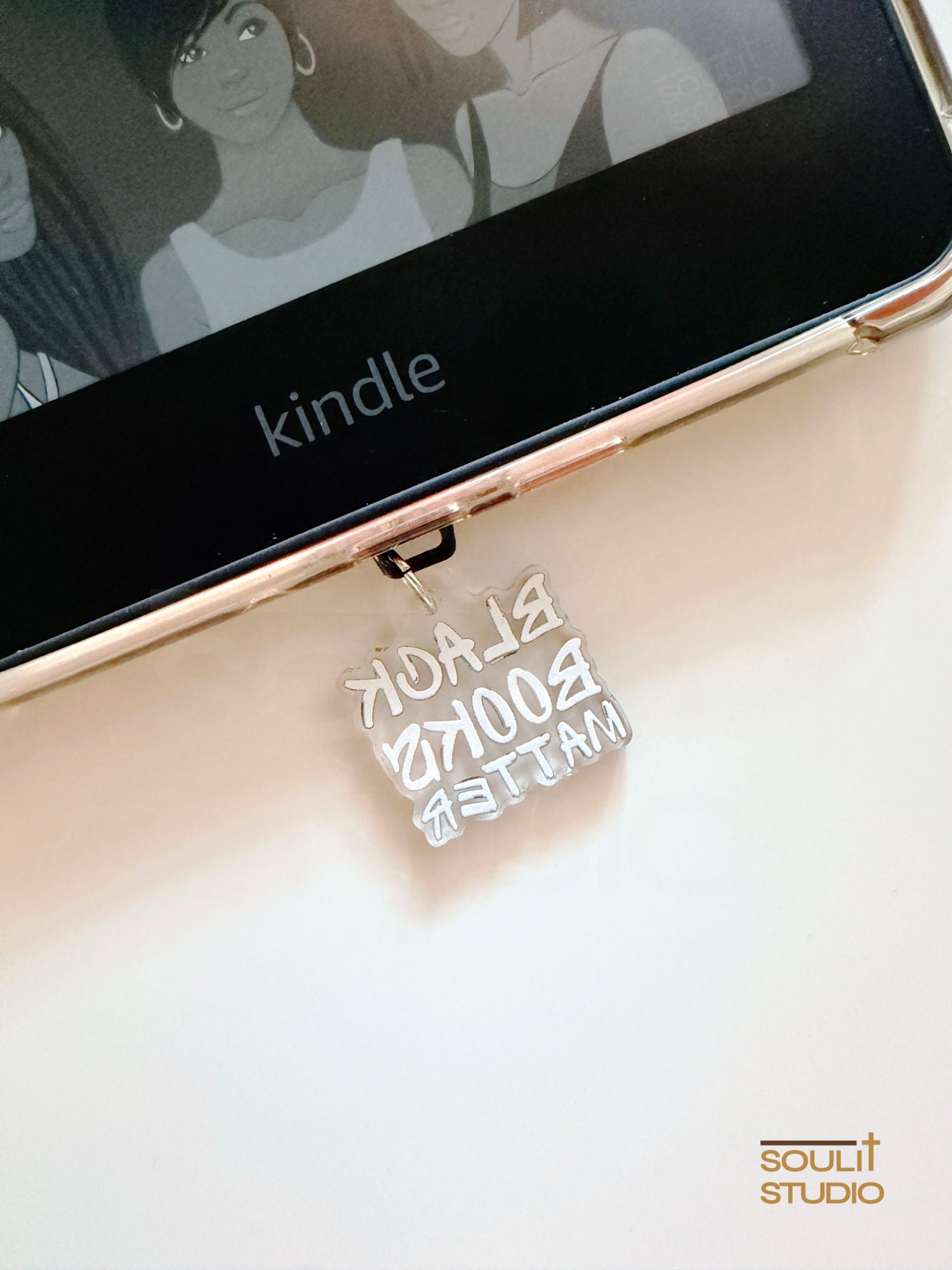 Black Books Matter Kindle Charm | Dust Plug Charm