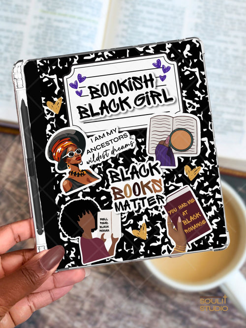 Bookish Black Girl Composition Book | Kindle Insert