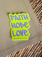 Faith Hope Love Sticker | Christian Sticker