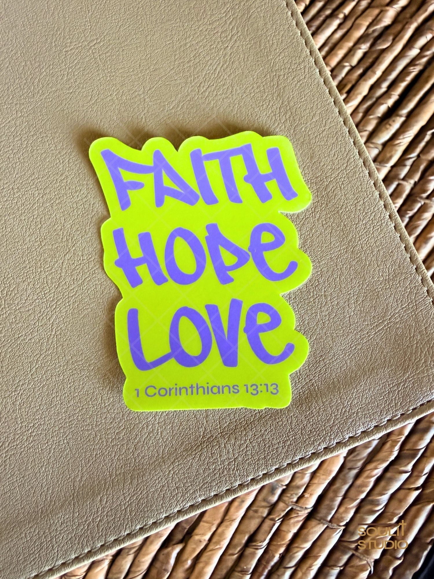 Faith Hope Love Sticker | Christian Sticker
