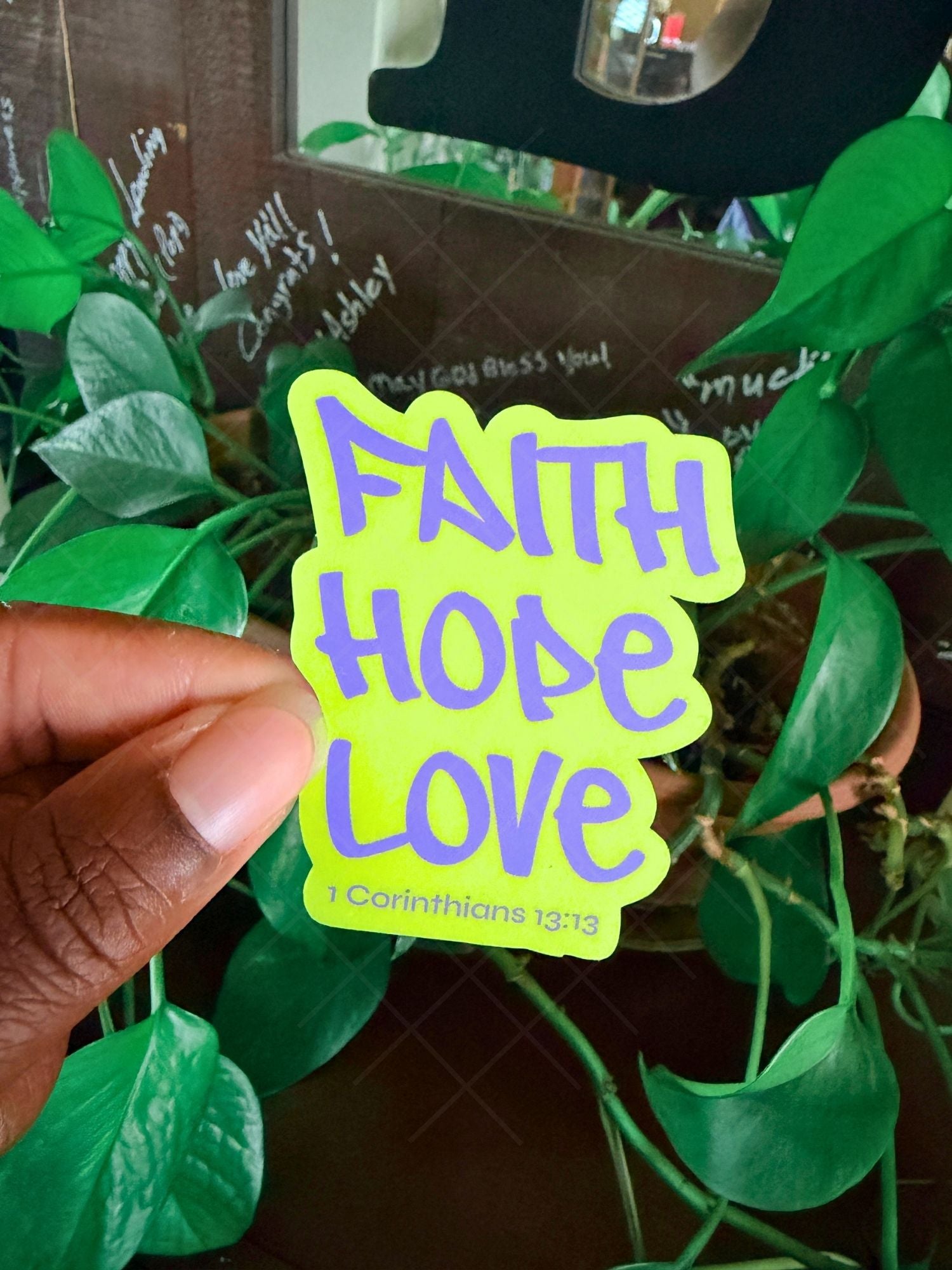 Faith Hope Love Sticker | Christian Sticker