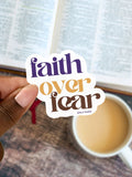 Faith Over Fear Sticker | Christian Sticker