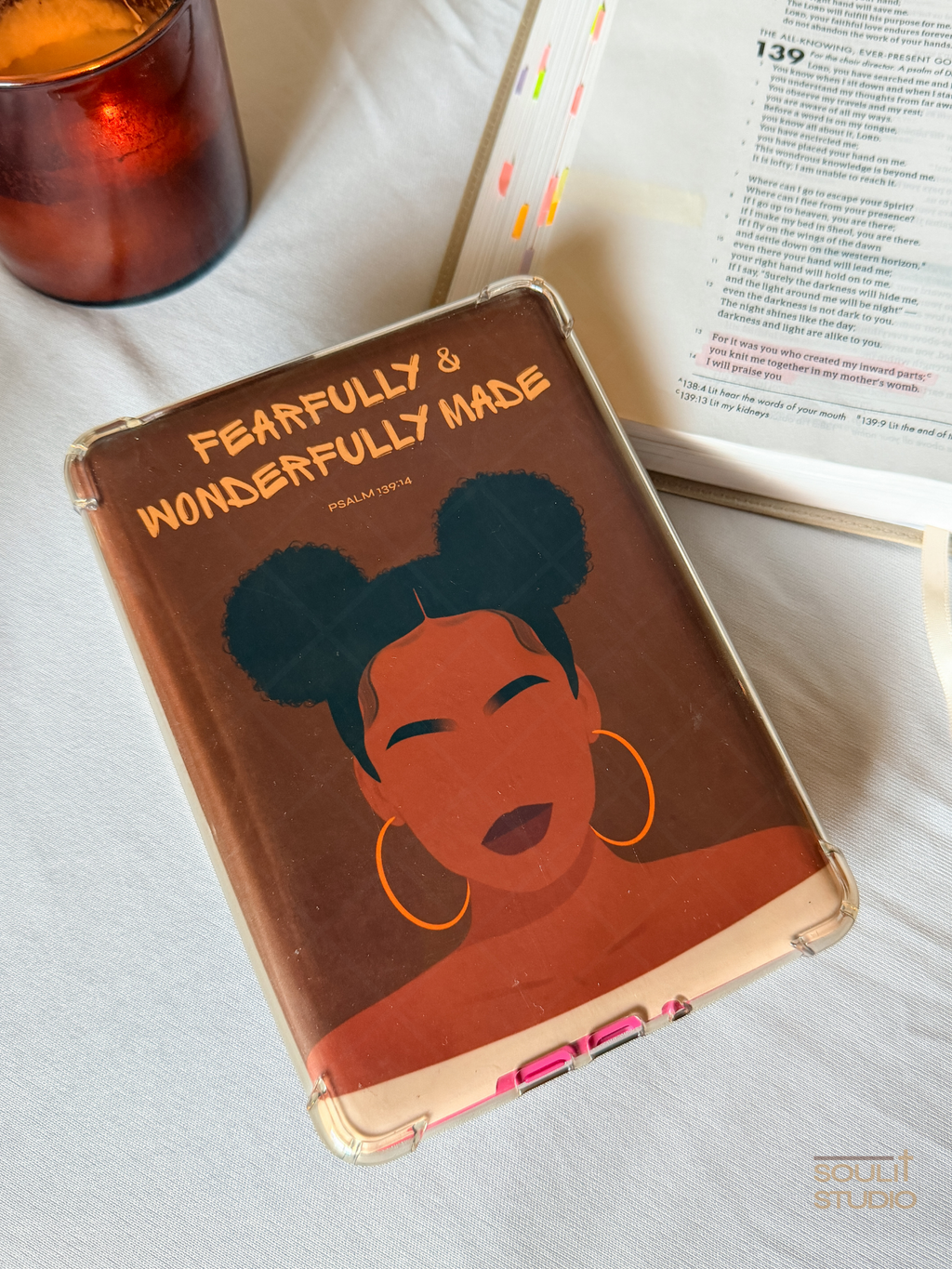 Fearfully and Wonderfully Made E-Reader Insert - Chocolate Edition | Black Girl Christian Kindle Insert