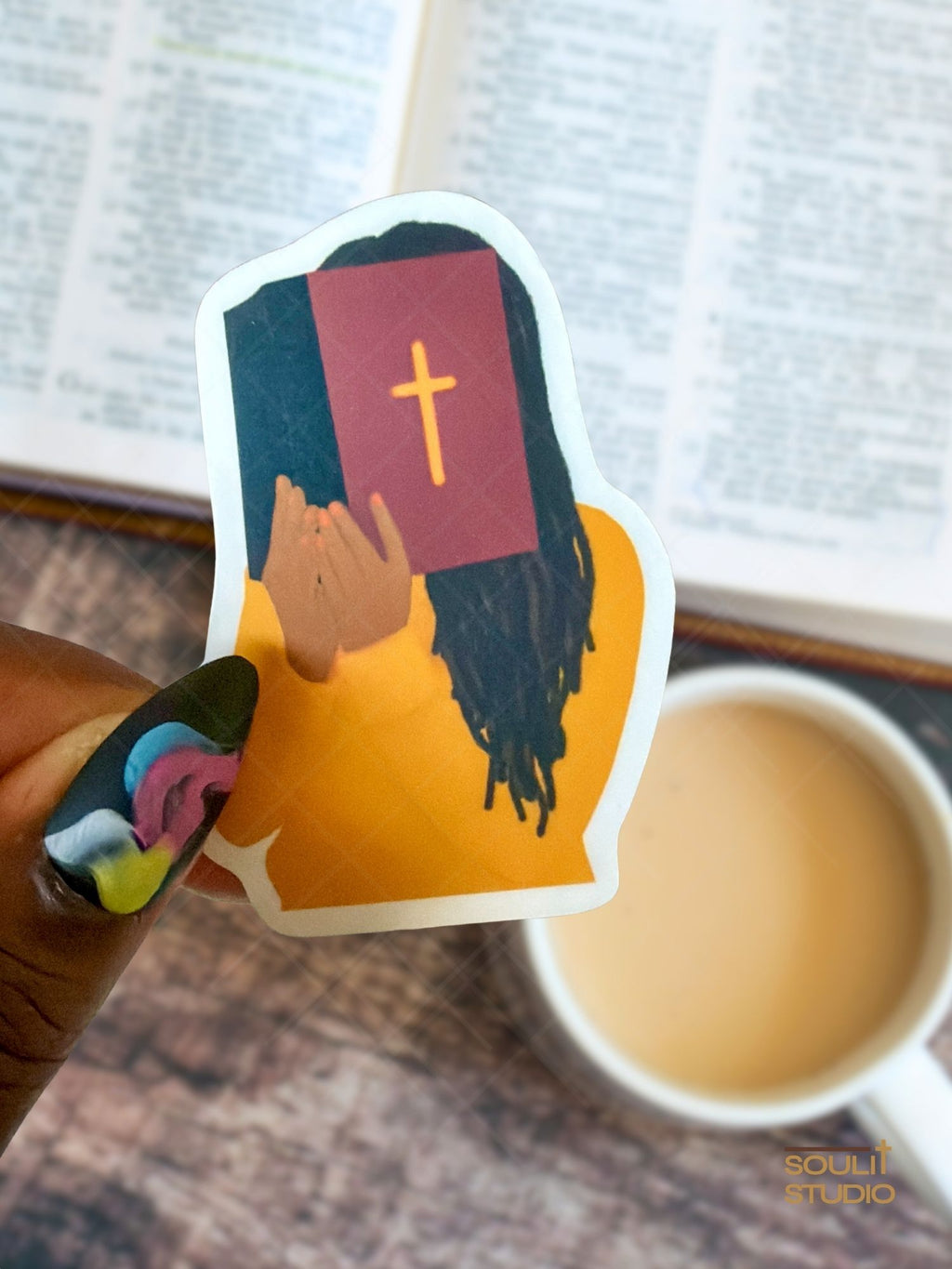 Girl, Read Your Bible Sticker | Black Girl Christian Sticker