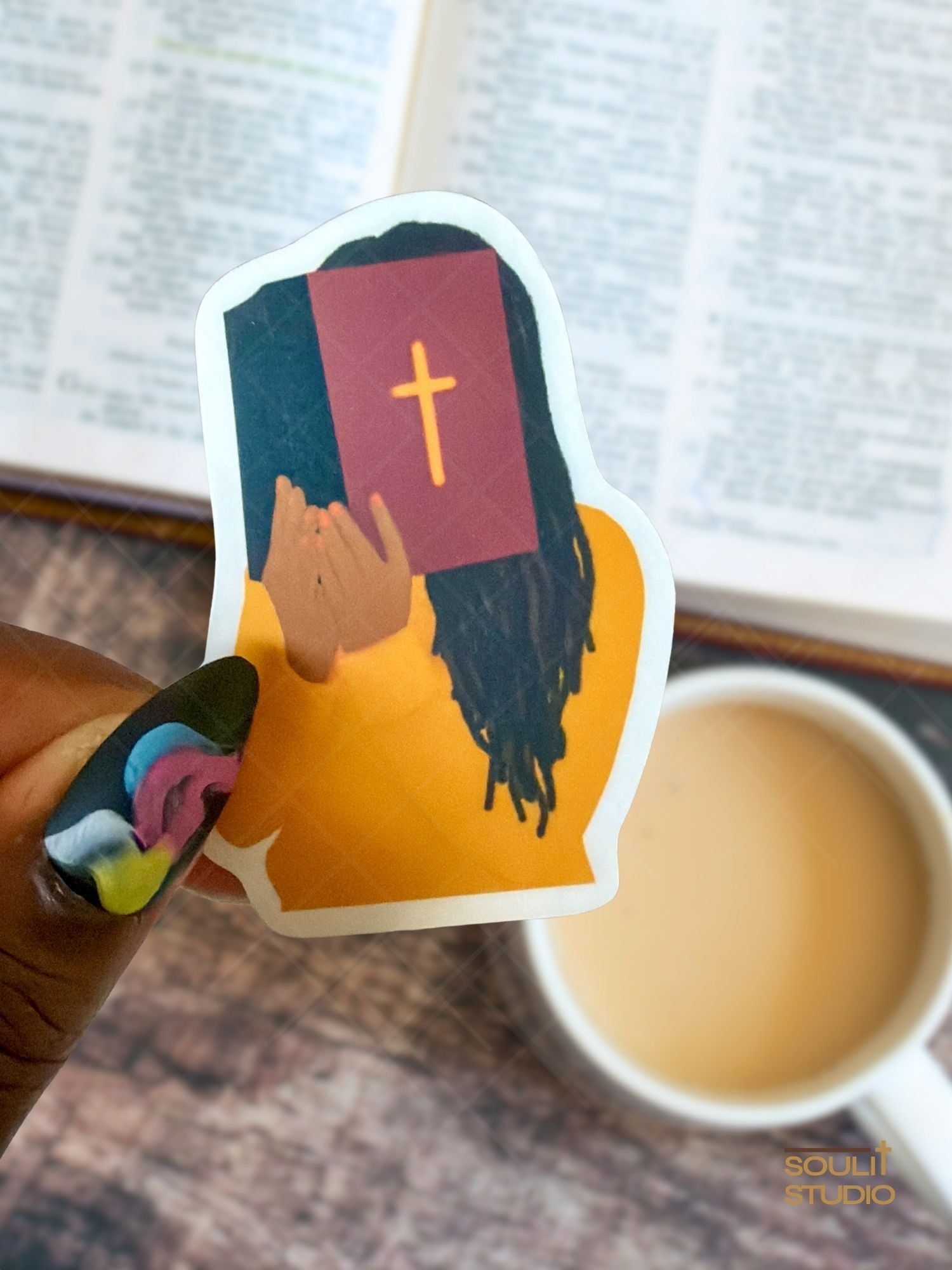 Girl, Read Your Bible Sticker | Black Girl Christian Sticker