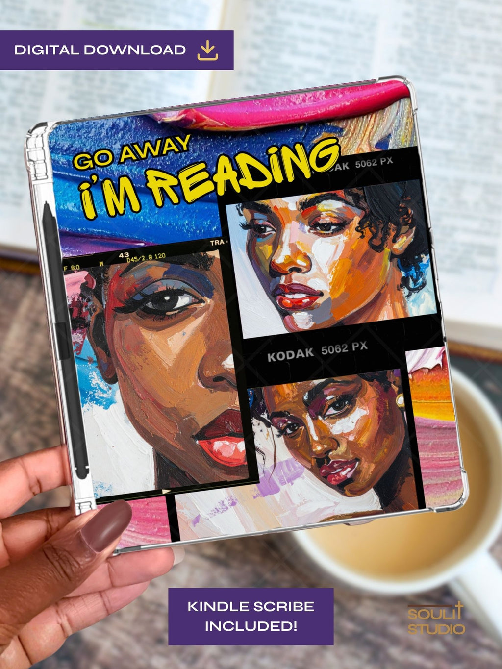 Go Away, I'm Reading | Printable Kindle Insert