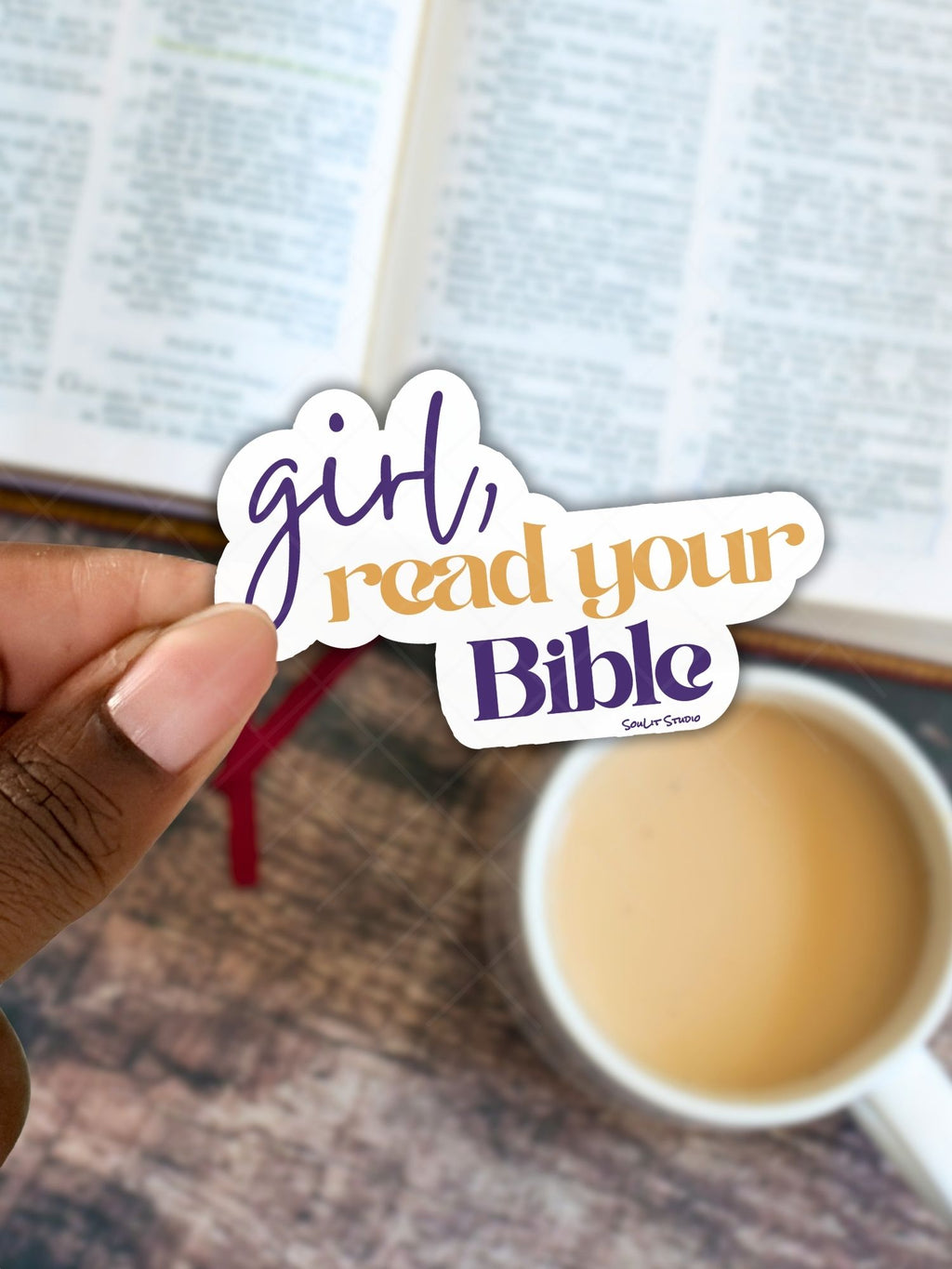Girl, Read Your Bible Sticker | Faith Based Christian Sticker