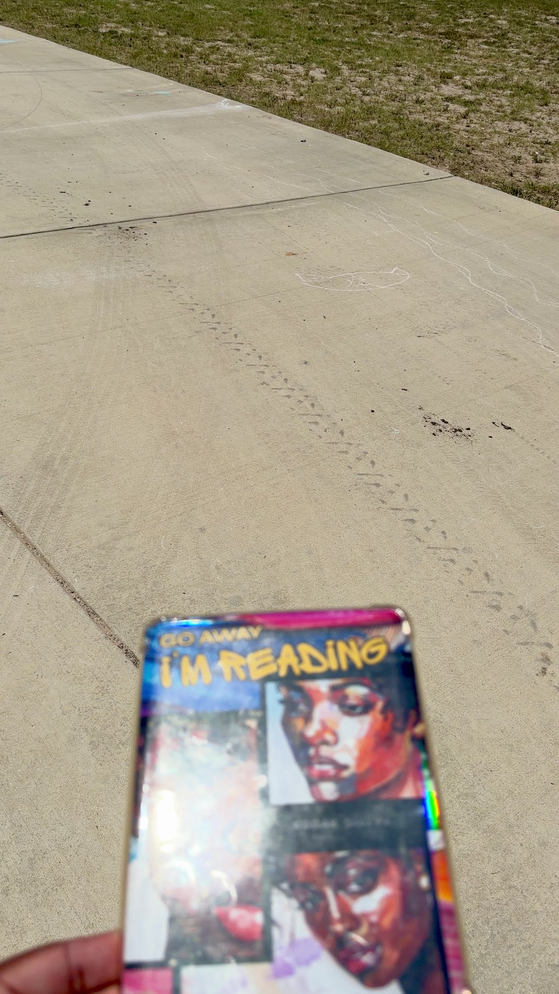 Go Away, I'm Reading, Holographic Kindle Insert | Melanin E-Reader Insert